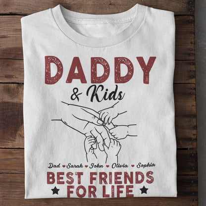 Meilleurs amis pour la vie - T-shirt unisexe personnalisé personnalisé pour la famille - Fête des pères, cadeau d'anniversaire pour papa