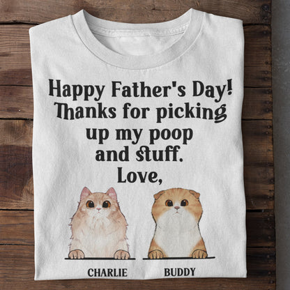 Happy Father's Day To The Best Dad Ever - Cat Personalized Custom Unisex T-shirt- Father's Day, Gift For Pet Owners, Pet Lovers