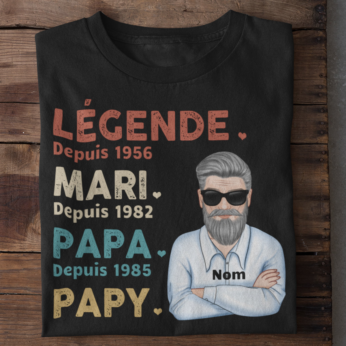 Mari papa grand-père t-shirt