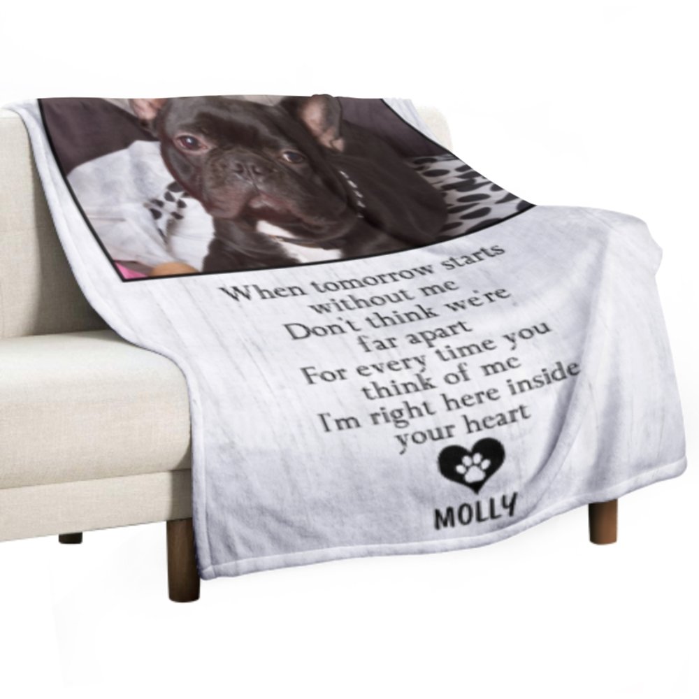 For Every Time You Think Of Me, I'm Right Here Inside Your Heart - Upload Image, Personalized Blanket - Lovscape