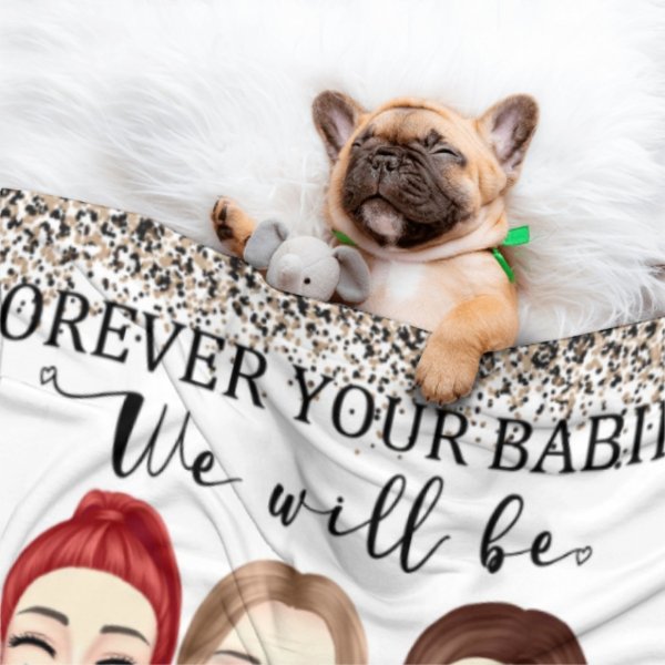 Forever Your Babies We Will Be - Gift For Mom - Personalized Blanket - Lovscape