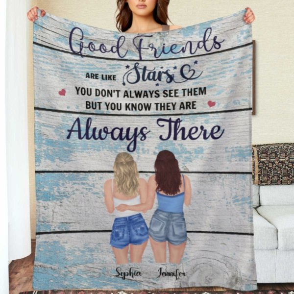 Good Friends Are Like Stars Blanket - Gift For Bestie - Lovscape