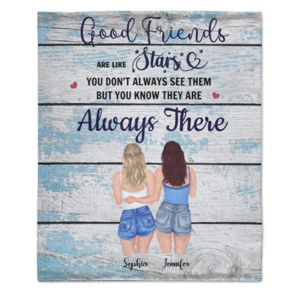 Good Friends Are Like Stars Blanket - Gift For Bestie - Lovscape