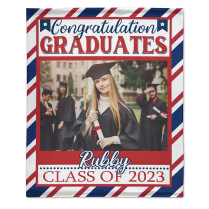 Graduation Gift - Personalized Name Picture Customized Blanket - Lovscape