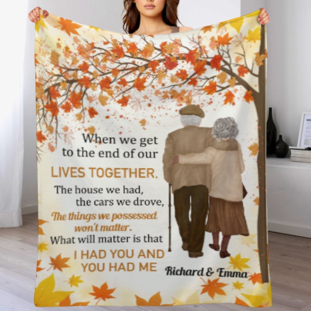 I Had You & You Had Me - Couple Personalized Custom Blanket - Gift For Husband Wife, Anniversary - Lovscape