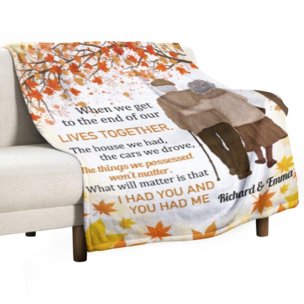 I Had You & You Had Me - Couple Personalized Custom Blanket - Gift For Husband Wife, Anniversary - Lovscape