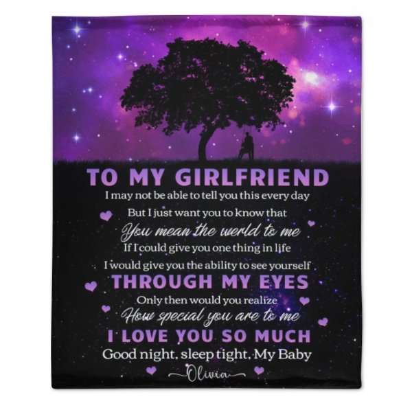 I Just Want You To Know That You Mean The World To Me - Couple Blanket - Gift For Girlfriend - Lovscape