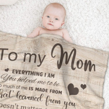 I Love You With All My Heart - Upload Image, Gift For Mom, Personalized Blanket - Lovscape