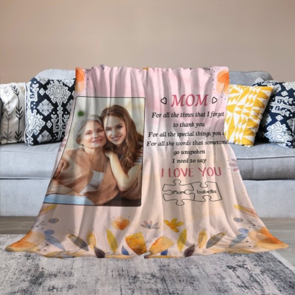 I Need To Say I Love You - Upload Image, Gift For Mom, Personalized Blanket - Lovscape