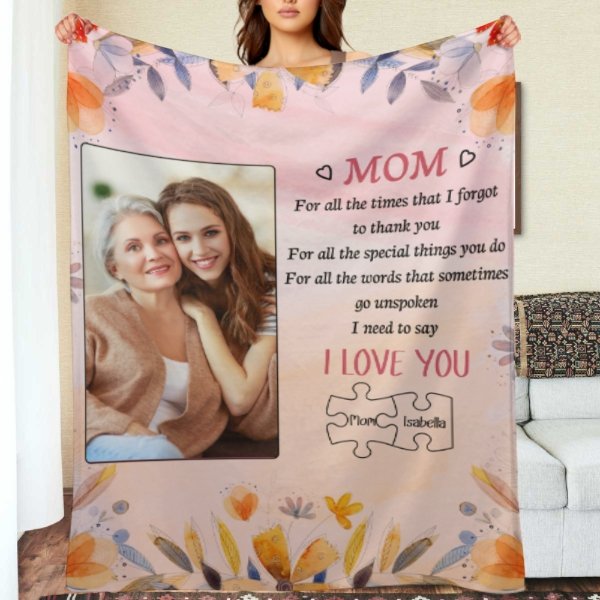 I Need To Say I Love You - Upload Image, Gift For Mom, Personalized Blanket - Lovscape