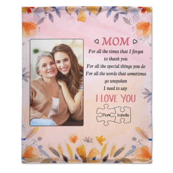 I Need To Say I Love You - Upload Image, Gift For Mom, Personalized Blanket - Lovscape