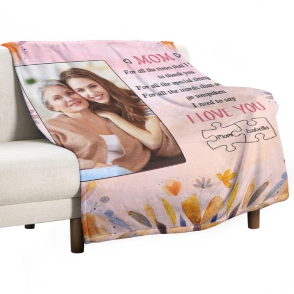 I Need To Say I Love You - Upload Image, Gift For Mom, Personalized Blanket - Lovscape