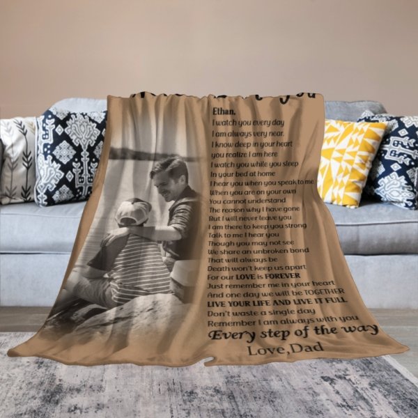 I Never Left You Custom Photo Blanket - Memorial Gift - Lovscape