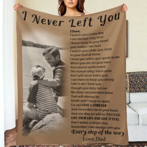 I Never Left You Custom Photo Blanket - Memorial Gift - Lovscape