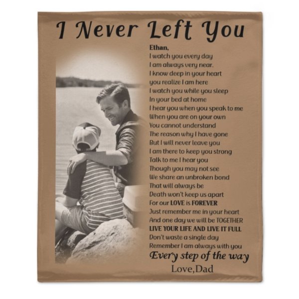 I Never Left You Custom Photo Blanket - Memorial Gift - Lovscape