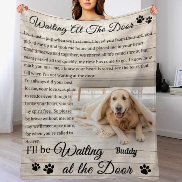 I Was Just A Pup When We First Met - Dog & Cat Personalized Custom Blanket - Upload Image, Gift For Pet Owners, Pet Lovers - Lovscape