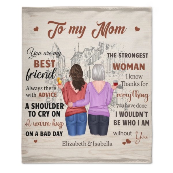 I Wouldn't Be Who I Am Without You - Gift For Mom, Personalized Blanket - Lovscape