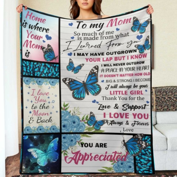 I'll Always Be Your Little Girl, Mom - Family Blanket - Gift For Mother From Daughter - Lovscape