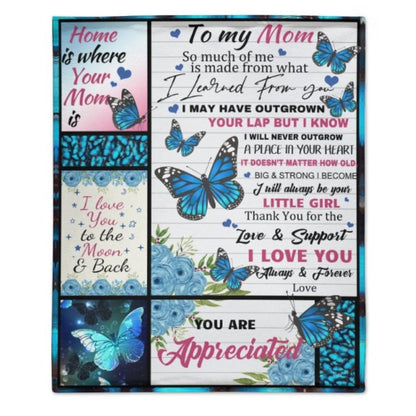 I'll Always Be Your Little Girl, Mom - Family Blanket - Gift For Mother From Daughter - Lovscape