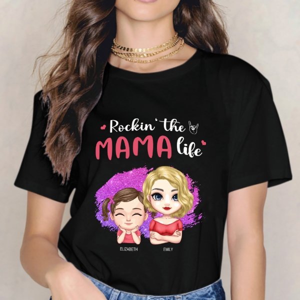 Living That Nana Mama Life - Gift For Mom, Grandma - Personalized Unisex T-Shirt, Hoodie - lovscape