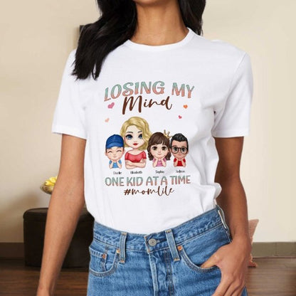 Losing My Mind One Kid At A Time, That's A Pretty Cool Mom Life - Family Personalized Custom Unisex T-shirt, Hoodie, Sweatshirt - Mother's Day, Birthday Gift For Mom - lovscape