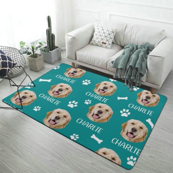 L'amour a quatre pattes - Tapis décoratif personnalisé - Télécharger l'image, cadeau pour les amoureux des animaux, cadeau de Noël