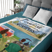 Making Memories One Campsite At A Time - Husband & Wife - Gift For Camping Couples, Personalized Blanket - Lovscape