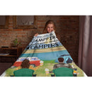Making Memories One Campsite At A Time - Husband & Wife - Gift For Camping Couples, Personalized Blanket - Lovscape