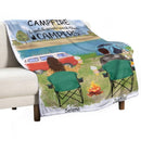 Making Memories One Campsite At A Time - Husband & Wife - Gift For Camping Couples, Personalized Blanket - Lovscape