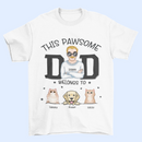 Fur Babies Rule The World - T-shirt unisexe personnalisé pour chien et chat - Fête des pères, cadeau pour les propriétaires d'animaux, les amoureux des animaux