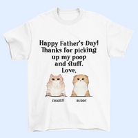 Bonne fête des pères au meilleur papa de tous les temps - chat personnalisé T-shirt unisexe personnalisé - fête des pères, cadeau pour les propriétaires d'animaux, les amoureux des animaux