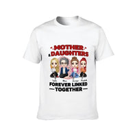 Mother & Daughters Forever Linked Together - Family Personalized Custom Unisex T-shirt, Hoodie, Sweatshirt - Birthday Gift For Mom From Daughter - lovscape