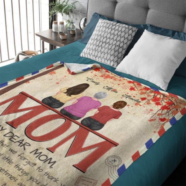 My Dear Mom I Need To Say I Love You - Family Personalized Custom Blanket - Christmas Gift For Mom From Daughter - Lovscape