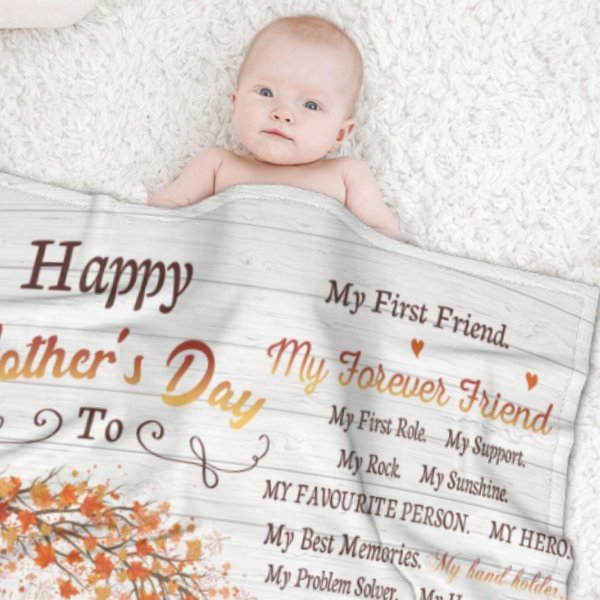 My Everything My Best Friend My Whole World My Mom - Gift For Mother's Day, Personalized Blanket - Lovscape