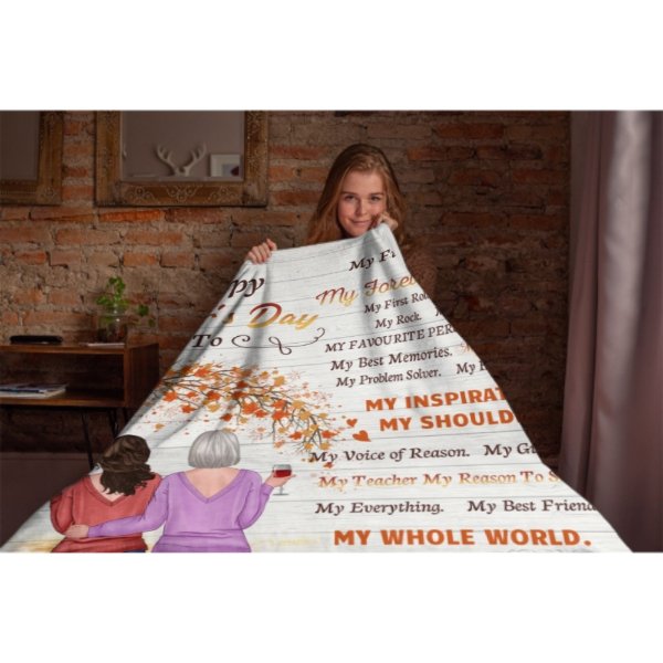 My Everything My Best Friend My Whole World My Mom - Gift For Mother's Day, Personalized Blanket - Lovscape