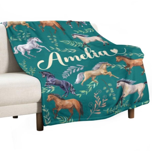 Name Custom Horse Blanket - Gifts for Girls - Lovscape