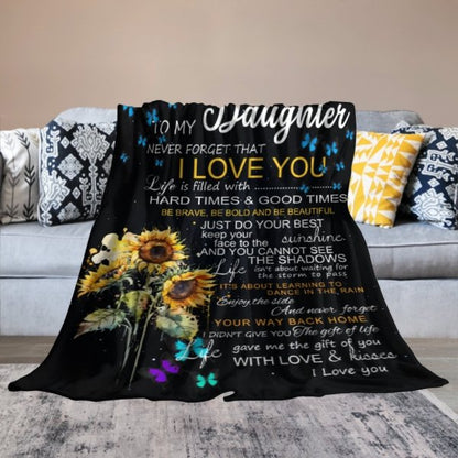 Never Forget That I Love You - Family Blanket - New Arrival, Christmas Gift For Daughter - Lovscape