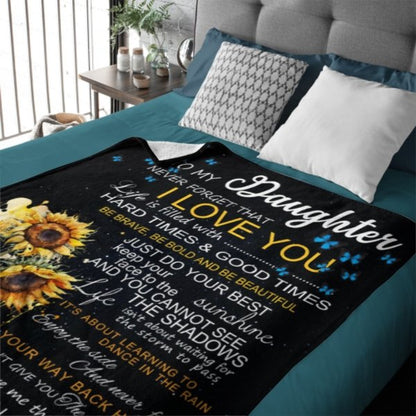 Never Forget That I Love You - Family Blanket - New Arrival, Christmas Gift For Daughter - Lovscape