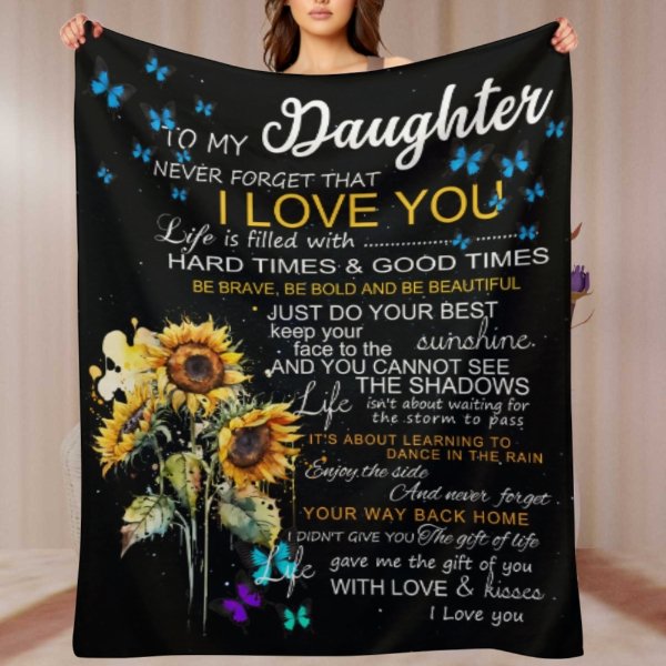 Never Forget That I Love You - Family Blanket - New Arrival, Christmas Gift For Daughter - Lovscape