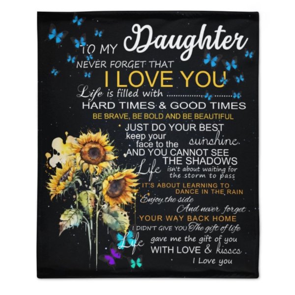 Never Forget That I Love You - Family Blanket - New Arrival, Christmas Gift For Daughter - Lovscape