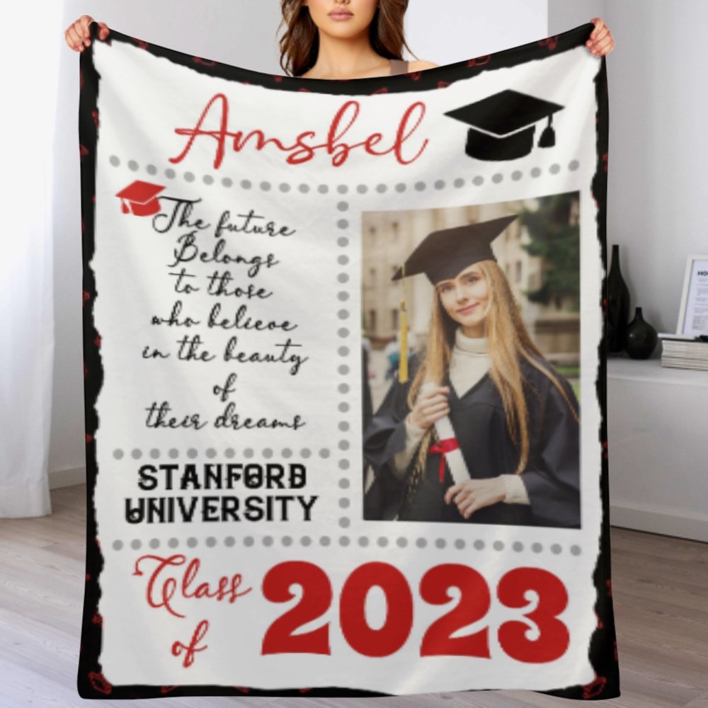 Personalized Customized Name Blanket - Graduation Gift - Lovscape