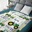 Personalized Farm Tractor Blanket - Gift for Baby - Lovscape