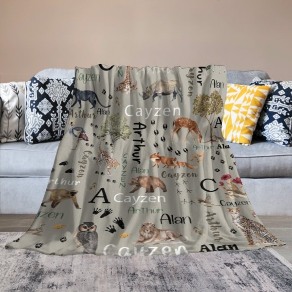 Personalized Name Hunting Blanket - Gifts for Kids - Lovscape