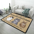 Personalized Welcome to Cat's House - Funny Personalized Cat Decorative Mat, Doormat - Lovscape