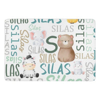 Personalized Woodland Cute Animals Decorative Mat - Lovscape