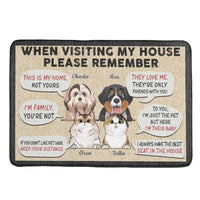 Remember When Visiting Our House - Personalized Decorative Mat, Doormat - Lovscape