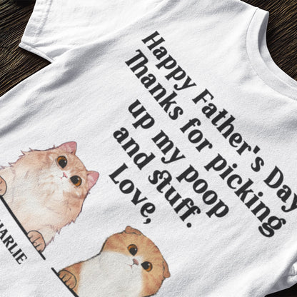 Happy Father's Day To The Best Dad Ever - Cat Personalized Custom Unisex T-shirt- Father's Day, Gift For Pet Owners, Pet Lovers