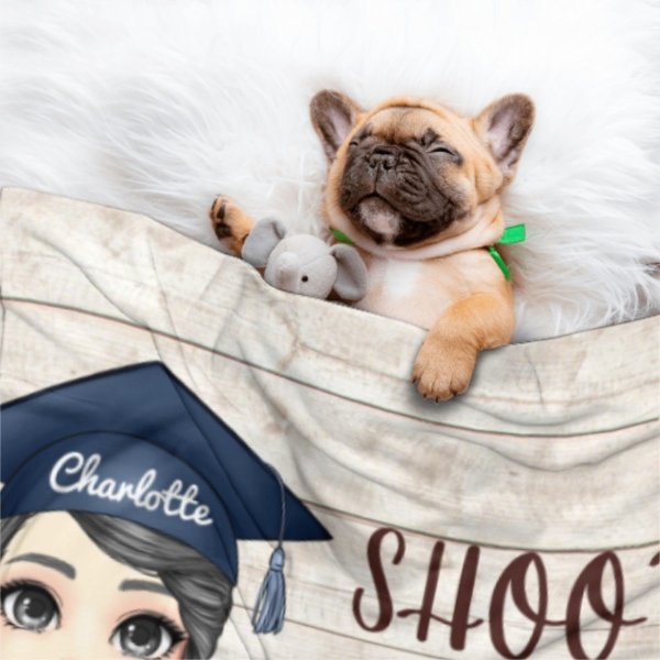 Shoot For The Stars Graduate - Personalized Blanket - Lovscape