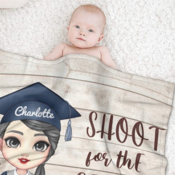 Shoot For The Stars Graduate - Personalized Blanket - Lovscape