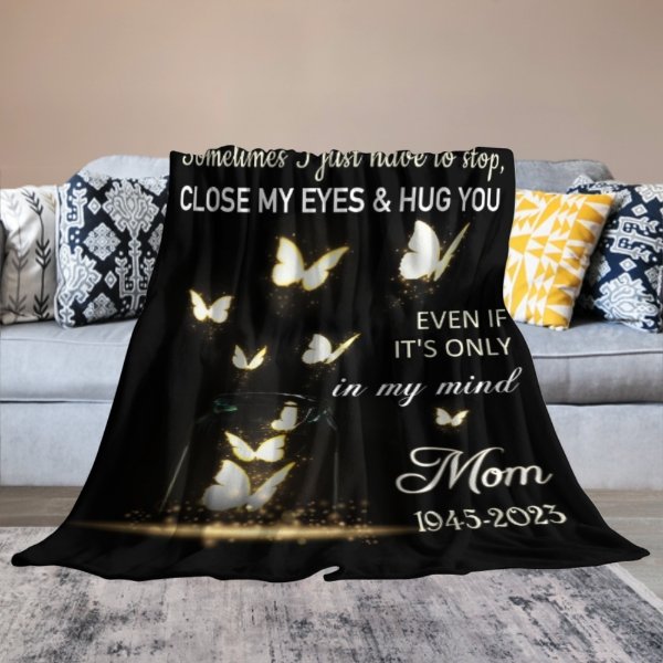 Sometimes I Just Have To Stop Personalized Memorial Fleece Blanket - Lovscape